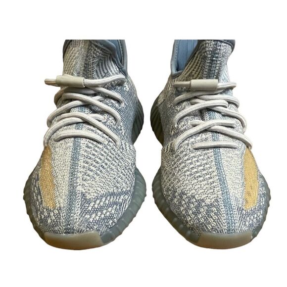 adidas Yeezy Boost 350 V2 Low Israfil Sneakers Grey Yellow Mesh Street 8.5 - Picture 8 of 14
